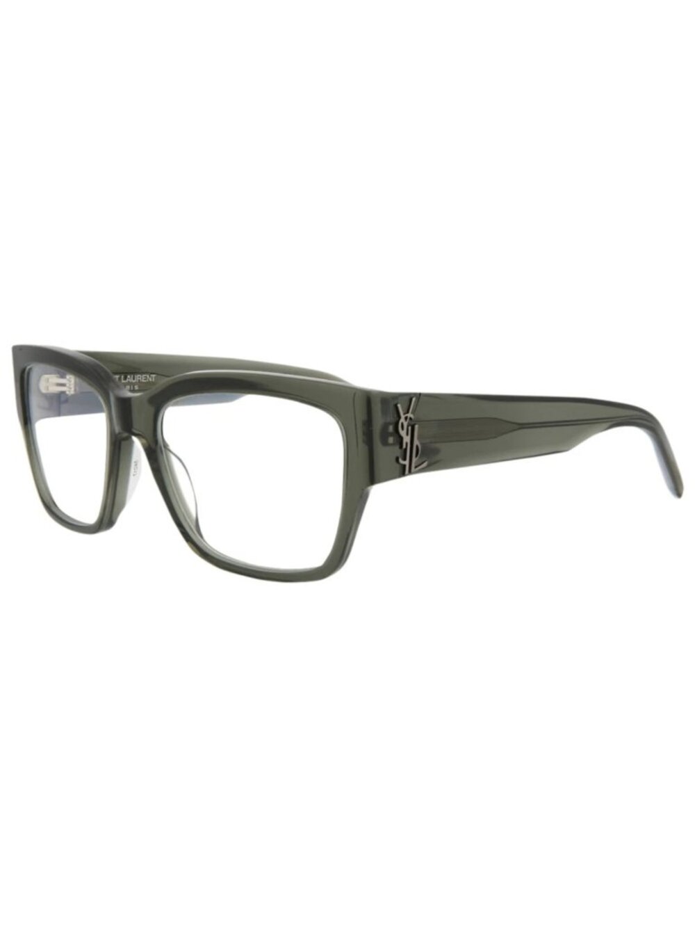 New Saint Laurent Women's Eyeglasses Unisex Green Green Transparent